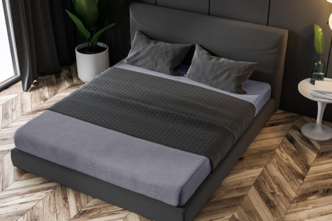 Vypasované froté prostěradlo Graphit 90x200 cm
