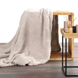 Wohndecke CARO, Design91, Karierte Kuscheldecke ideales Geschenk Weiche, warme Decke 170X210 beige