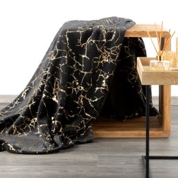 Wohndecke mit goldenem Marmormuster Glamour GLAMO 150x200 cm schwarz gold