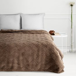 Deka Caro 70x160 cm tmavě hnědá