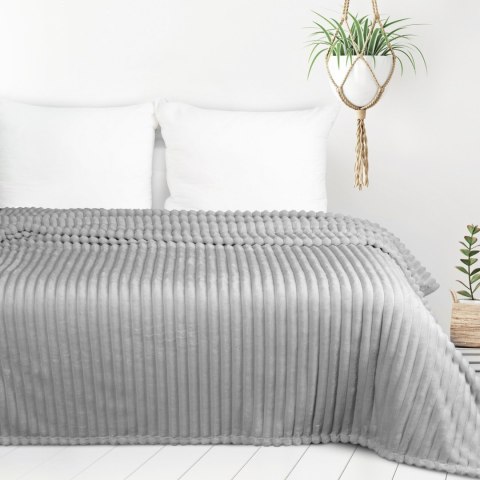 MĚKKÁ DEKA 150X200 CM STŘÍBRNÁ