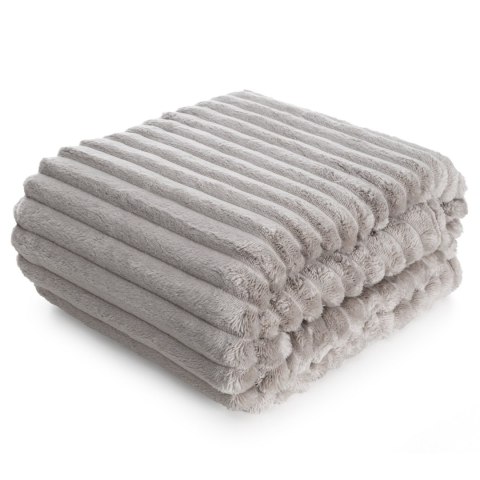 MĚKKÁ DEKA 200X220 CM BÉŽOVÁ