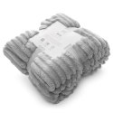 MĚKKÁ DEKA 70X160 CM STŘÍBRNÁ