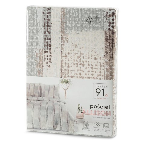 ALLISON LŮŽKOVÉ POVLEČENÍ 140X200 CM STŘÍBRNÉ