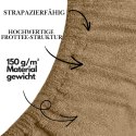 Vypasované froté prostěradlo Dunkelbeige 100x200 cm