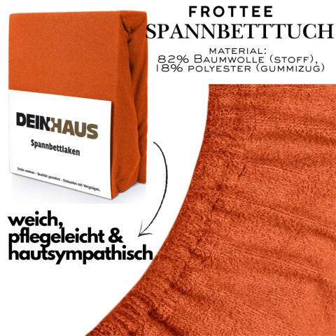 Vypasované froté prostěradlo Orange 100x200 cm