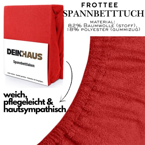 Vypasované froté prostěradlo Rot 200x220 cm