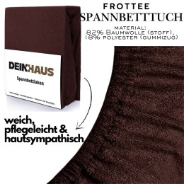Vypasované froté prostěradlo Schoko 200x220 cm