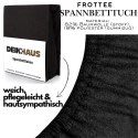 Vypasované froté prostěradlo Schwarz 180x200 cm