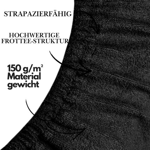 Vypasované froté prostěradlo Schwarz 180x200 cm