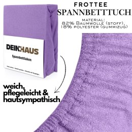 Vypasované froté prostěradlo Violett 100x200 cm